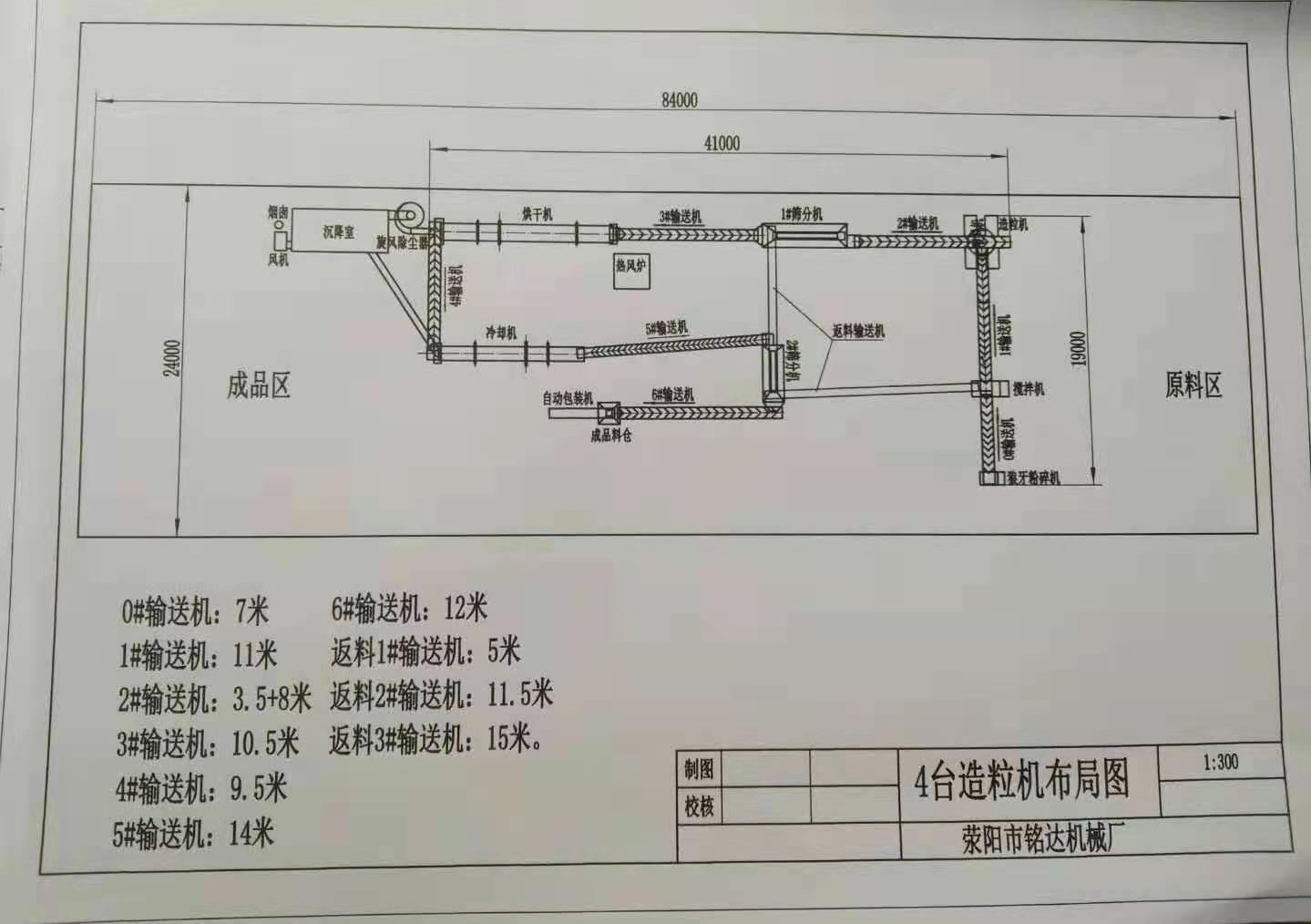 四臺(tái)造粒機(jī)流程圖